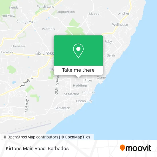 Kirton's Main Road map