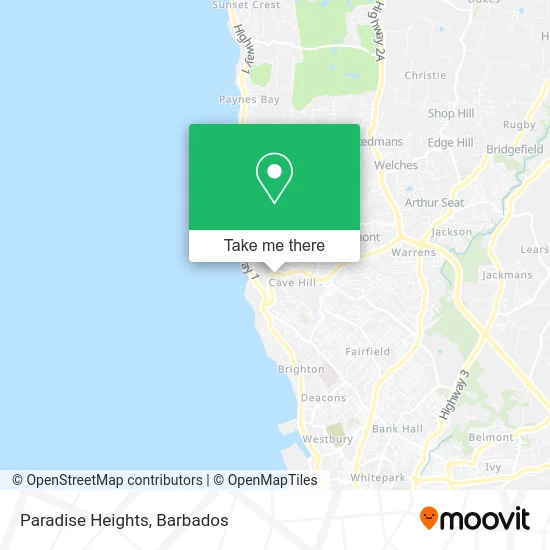 Paradise Heights map