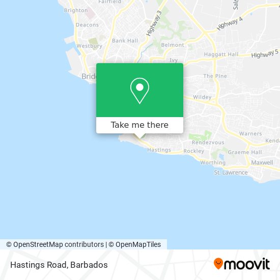 Hastings Road map