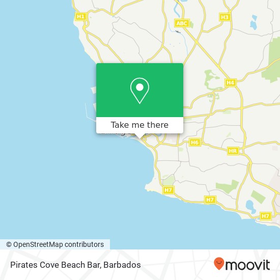 Pirates Cove Beach Bar map