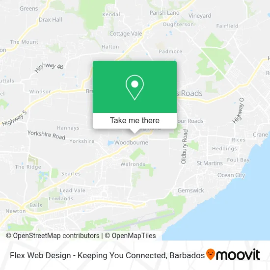 Flex Web Design - Keeping You Connected map