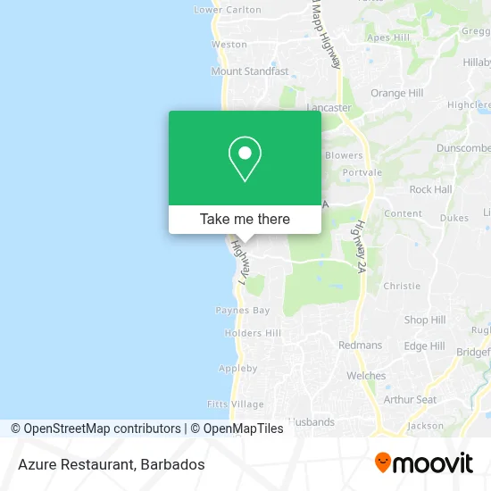 Azure Restaurant map