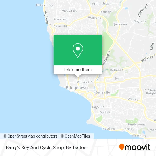 Barry's Key And Cycle Shop map