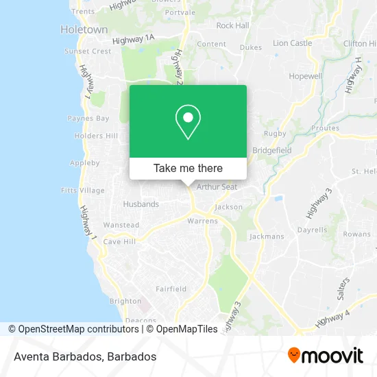 Aventa Barbados map