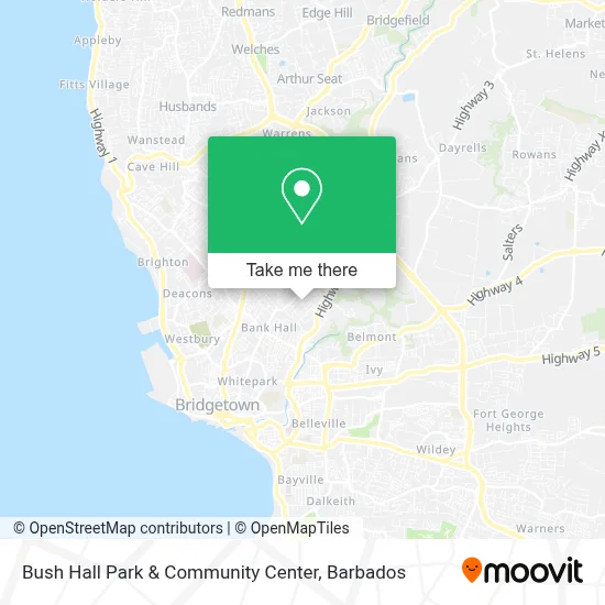 Bush Hall Park & Community Center map