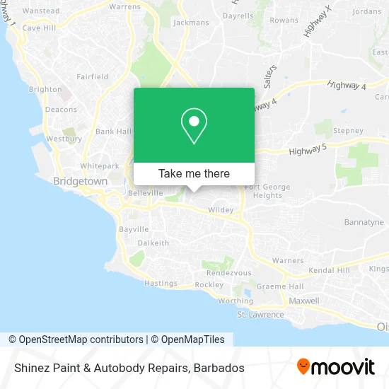 Shinez Paint & Autobody Repairs map