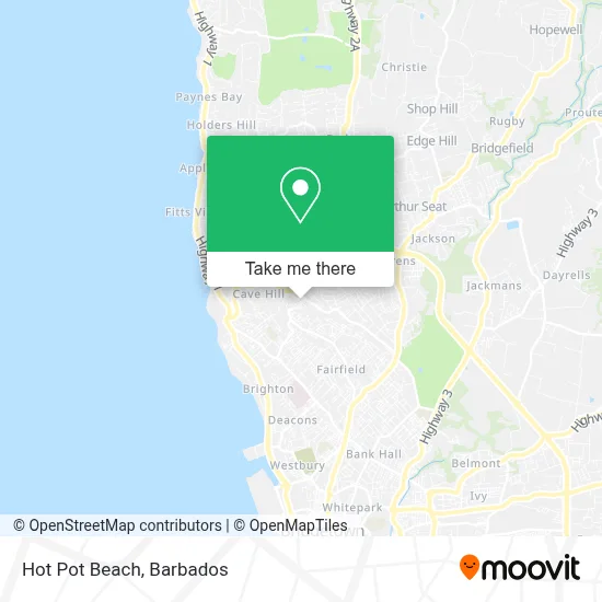 Hot Pot Beach map