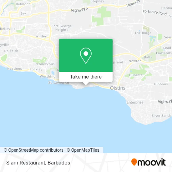 Siam Restaurant map