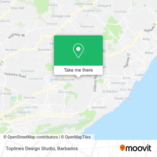 Toplines Design Studio map