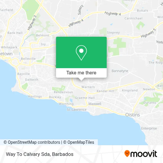 Way To Calvary Sda map