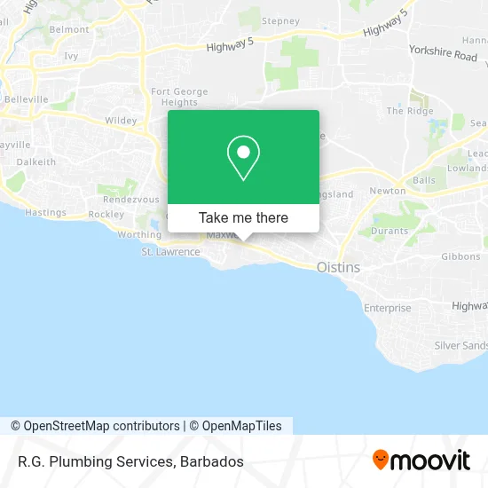 R.G. Plumbing Services map