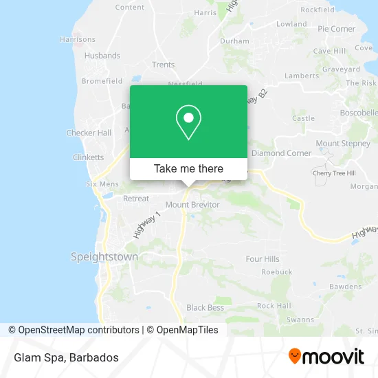 Glam Spa map