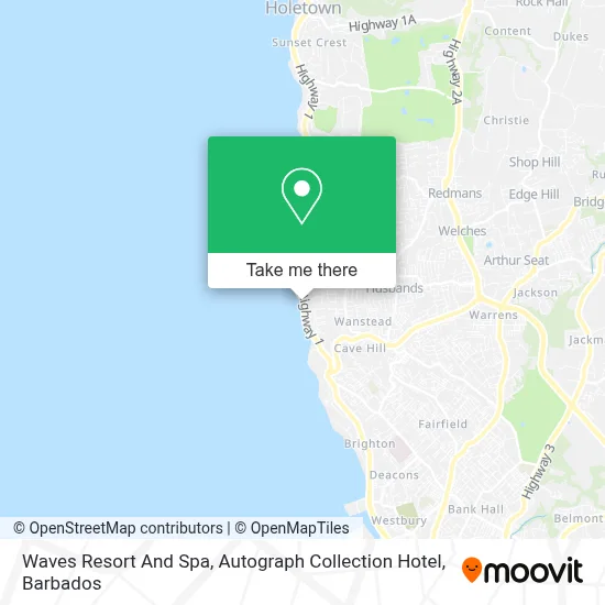 Waves Resort And Spa, Autograph Collection Hotel map