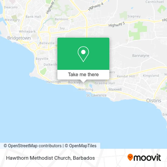 Hawthorn Methodist Church map