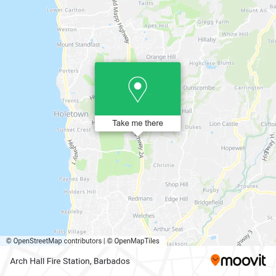 Arch Hall Fire Station map
