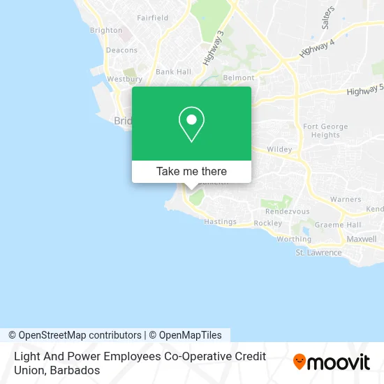 Light And Power Employees Co-Operative Credit Union map