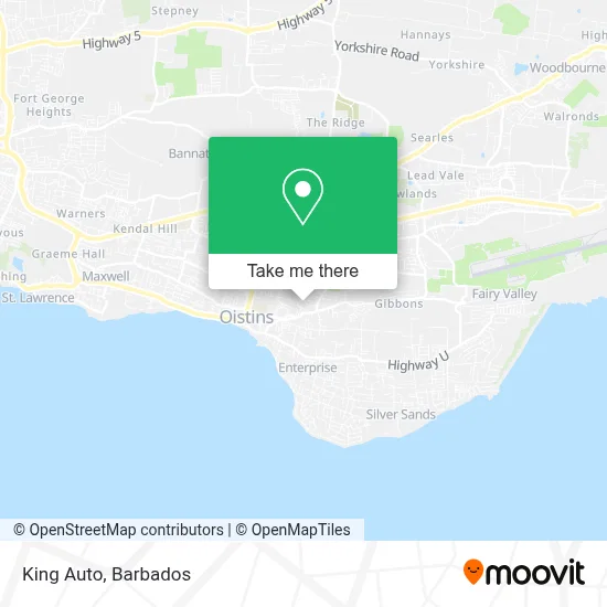 King Auto map