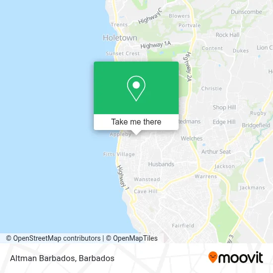 Altman Barbados map