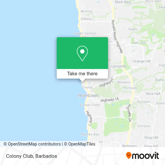 Colony Club map