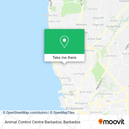 Animal Control Centre Barbados map
