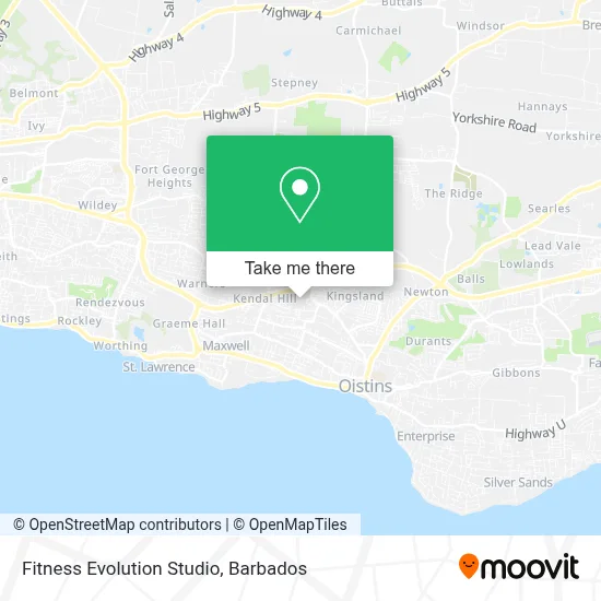 Fitness Evolution Studio map