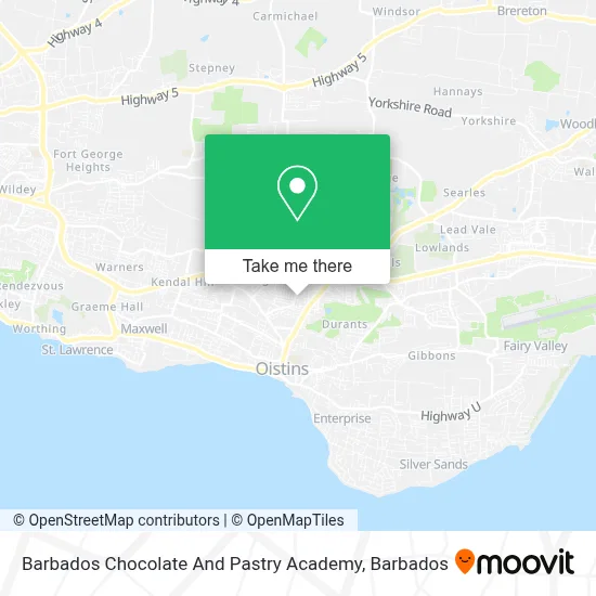 Barbados Chocolate And Pastry Academy map