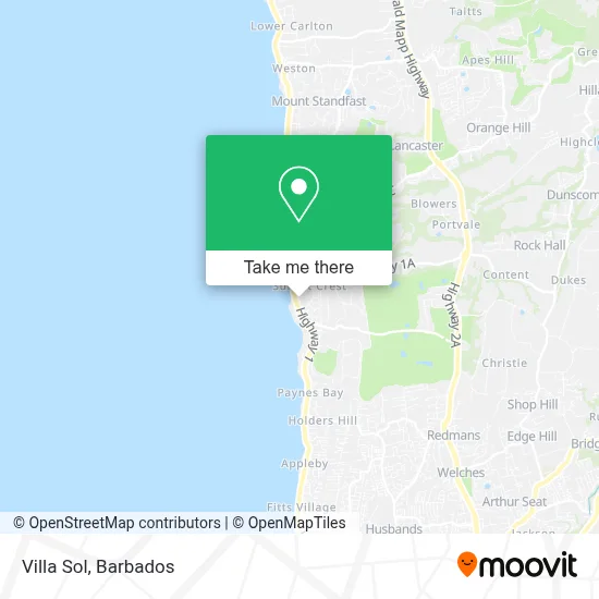 Villa Sol map