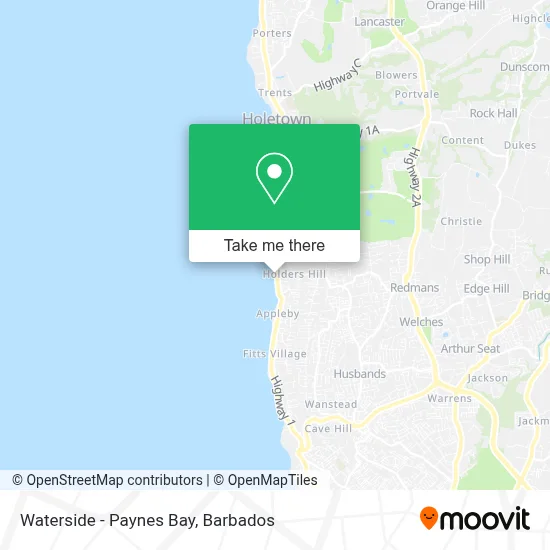 Waterside - Paynes Bay map