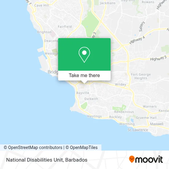 National Disabilities Unit map