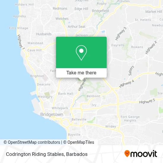 Codrington Riding Stables map