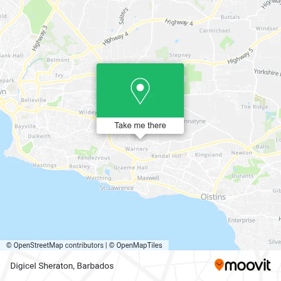 Digicel Sheraton map