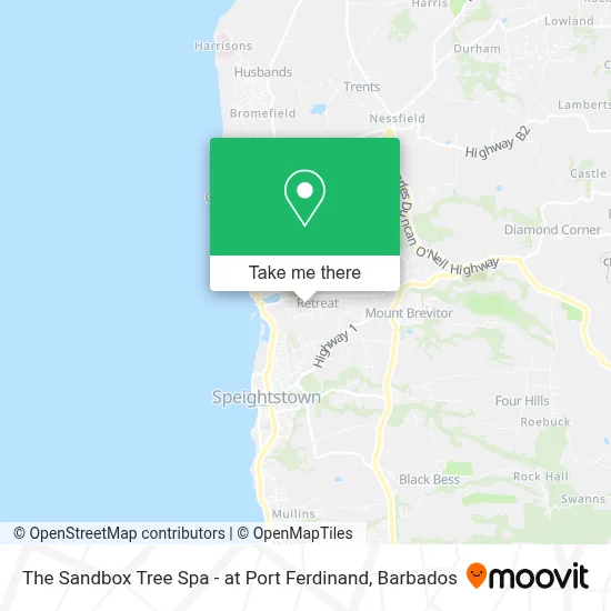 The Sandbox Tree Spa - at Port Ferdinand map
