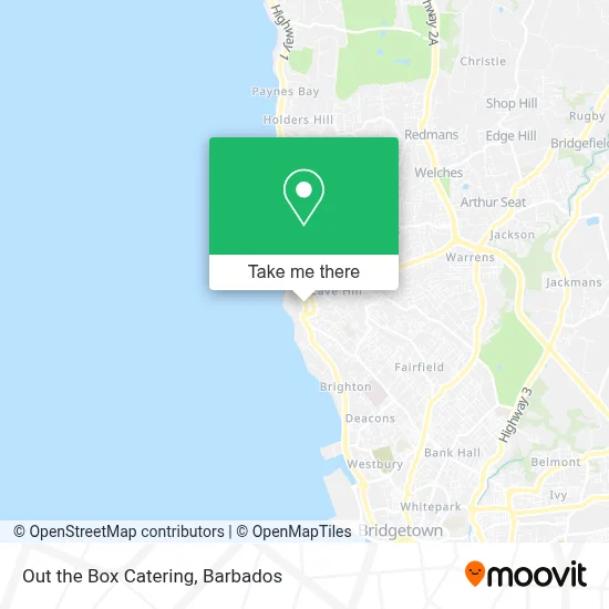 Out the Box Catering map