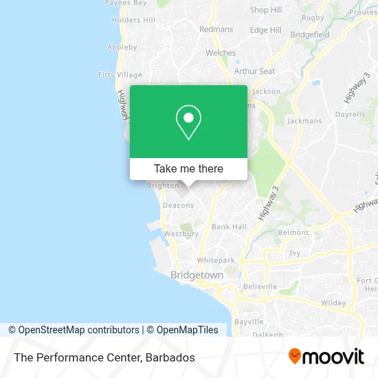 The Performance Center map