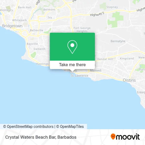 Crystal Waters Beach Bar map