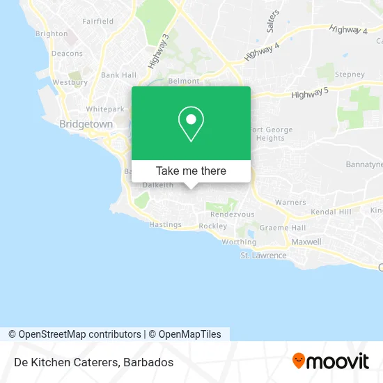 De Kitchen Caterers map