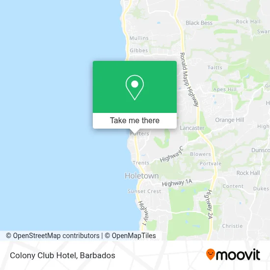 Colony Club Hotel map