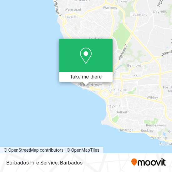 Barbados Fire Service map