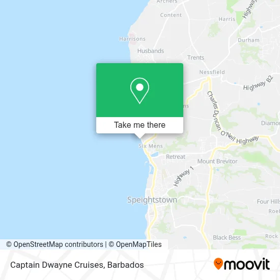 Captain Dwayne Cruises map