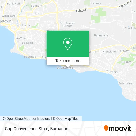 Gap Convenience Store map