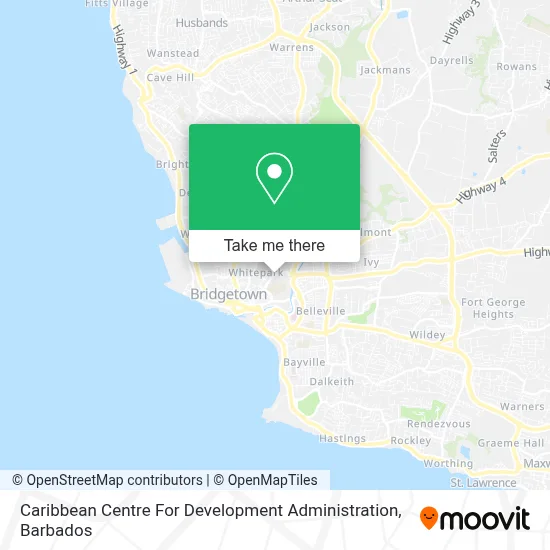 Caribbean Centre For Development Administration map