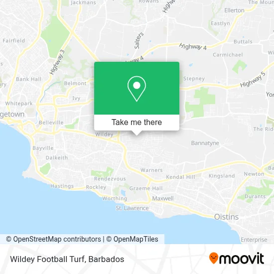Wildey Football Turf map