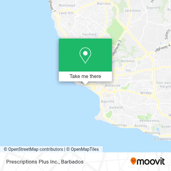 Prescriptions Plus Inc. map
