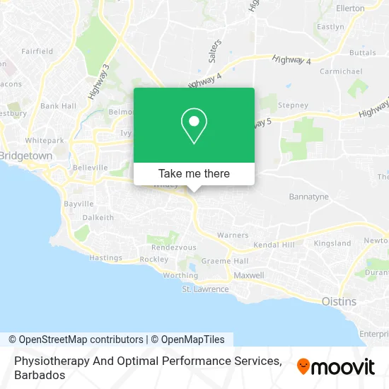 Physiotherapy And Optimal Performance Services map