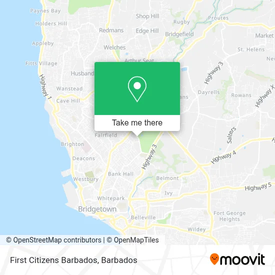 First Citizens Barbados map