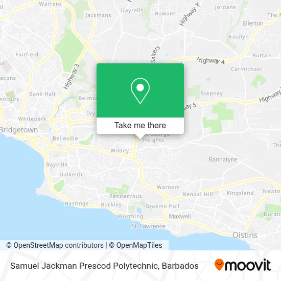Samuel Jackman Prescod Polytechnic map