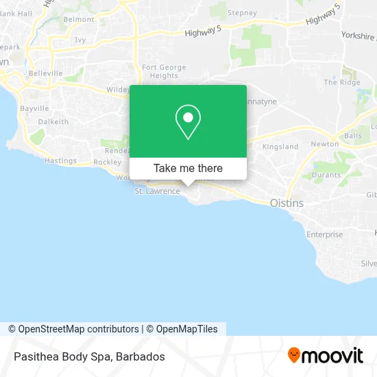 Pasithea Body Spa map