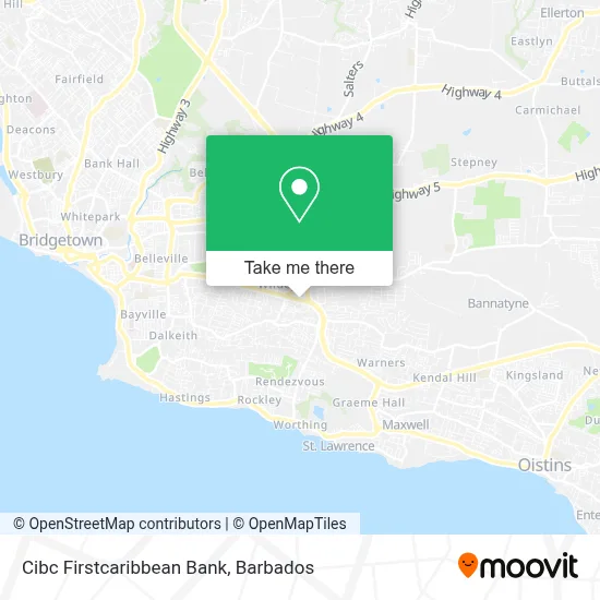 Cibc Firstcaribbean Bank map