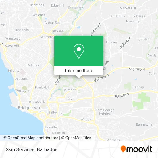 Skip Services map