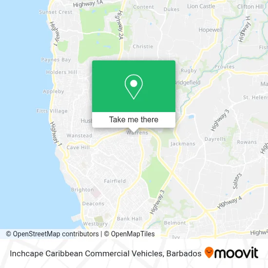 Inchcape Caribbean Commercial Vehicles map